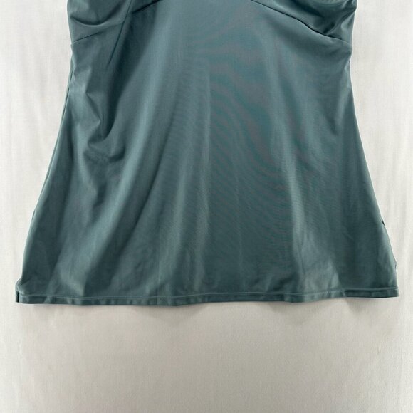 Gymshark LustreTank Top Women Sz M Scoop Neck Racerback Cut Out Stormy Turquoise - Picture 7 of 11